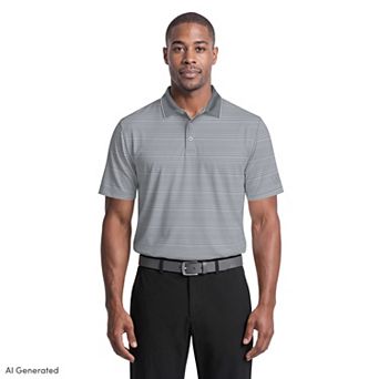Men’s PGA Tour Gradient Stripe Short Sleeve Golf Polo Shirt