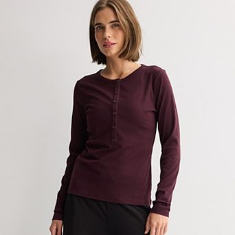 Women's FLX Wander Fitted Rib Henley Tee