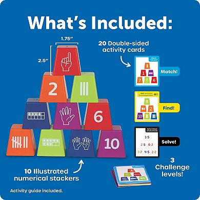 Learning Resources Number Stackers 30-Piece Educational Toy
