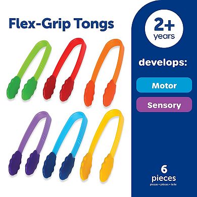 Learning Resources Flex-Grip Tongs 6-Pack