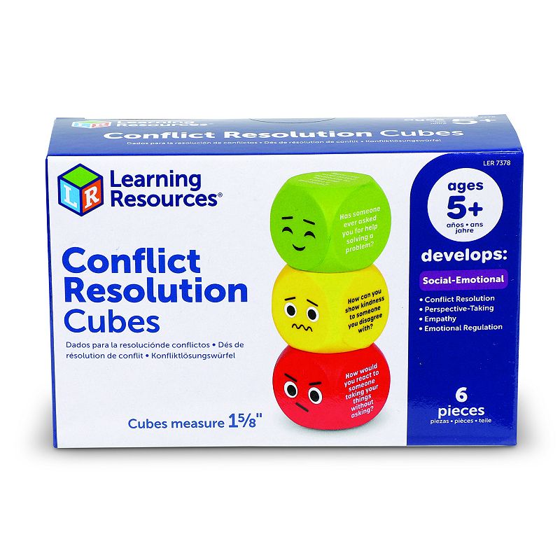 Learning Resources Conflict Resolution Cubes 6-Piece, Multi
