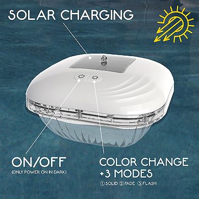 Make It Real Solar Powered Color Changing LED Floating Pool Light