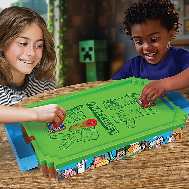Merchant Ambassador Minecraft Arcade Air Hockey - Overworld - Premium Series Motorized Tabletop Game