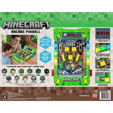Merchant Ambassador Minecraft Arcade Pinball - Overworld - Lights & Sounds Tabletop Game