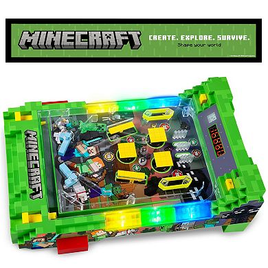 Merchant Ambassador Minecraft Arcade Pinball - Overworld - Lights & Sounds Tabletop Game