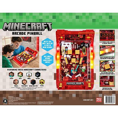 Merchant Ambassador Minecraft Arcade Pinball - Lights & Sounds Tabletop Game