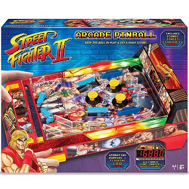 Merchant Ambassador Street Fighter II Arcade Pinball Tabletop Game with Lights & Sounds