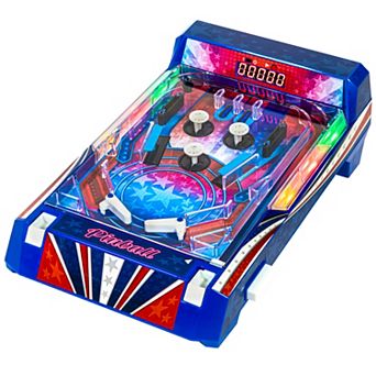 Merchant Ambassador Retro Arcade Electronic Pinball Game with Vibrating Bumpers & LED Lights