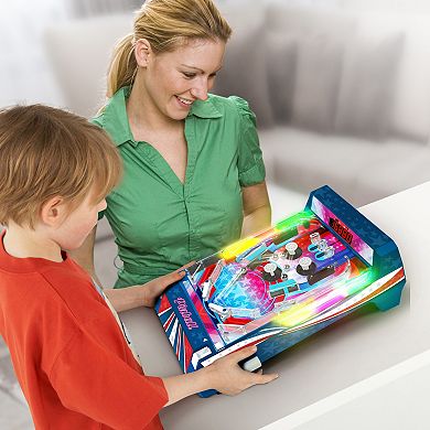 Merchant Ambassador Retro Arcade Electronic Pinball Game with Vibrating Bumpers & LED Lights
