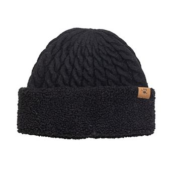 Women's Bearpaw Cable Knit Faux Shearling Lined Hat