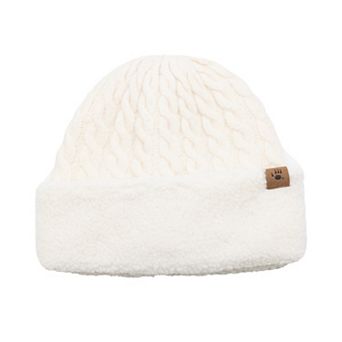 Women's Bearpaw Cable Knit Faux Shearling Lined Hat