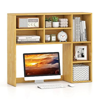 Costway Desktop Bookshelf with 7 Open Cubbies & 3 Adjustable Shelves for Home Office Dorm