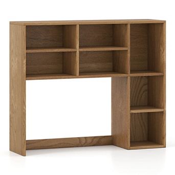 Costway Desktop Bookshelf with 7 Open Cubbies & 3 Adjustable Shelves for Home Office Dorm