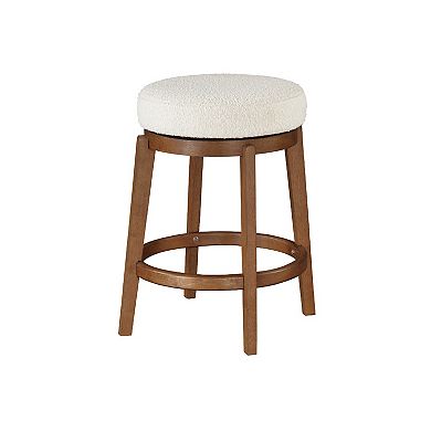 Lex Swivel Stool, Backless, Boucle