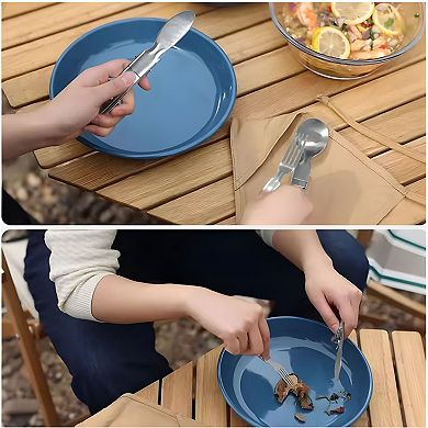 Portable Cutlery Set - Folding Spoon, Fork & Knife for Camping, Travel, and Lunch