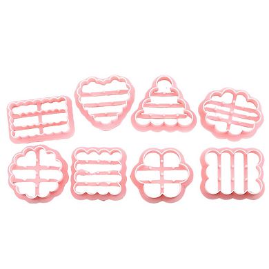Plastic Biscuit and Cookie Cutter Set 8 Pcs