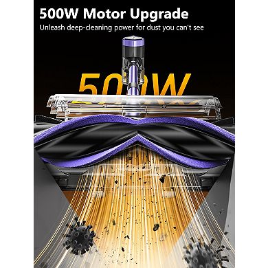 500W Handheld Vacuums with LED Display, Energy Saving, Low Noise, Lightweight & Effortless