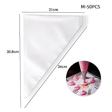 Medium Disposable Piping Bags 50 Pcs