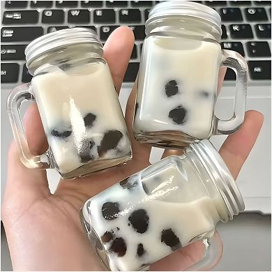 Mini Leakproof Glass Mason Jars (4 Pcs) - For Expresso, Jam & Honey