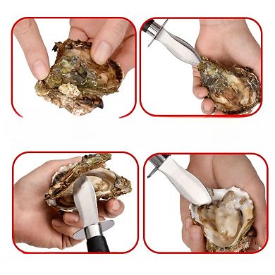 Premium Oyster Clam Shucking Knife with Wooden Handle 1 Pc
