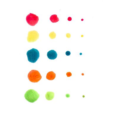 John Bead Assorted Fluffy Pom Poms, 100ct.