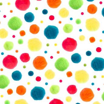 John Bead Assorted Fluffy Pom Poms, 100 ct