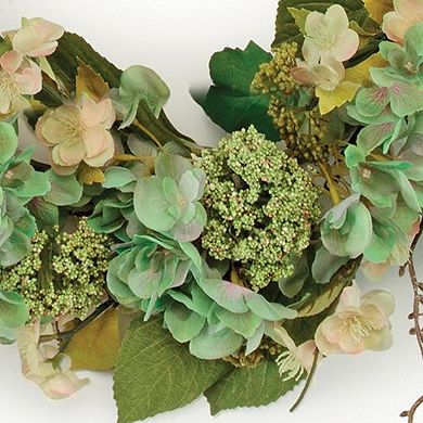 HomeRoots 32" Green Daisy Artificial Wreath