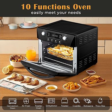 24 qt. 10-In-1 Multi-Functional Toaster Ovens with 10 Cooking Method Selections