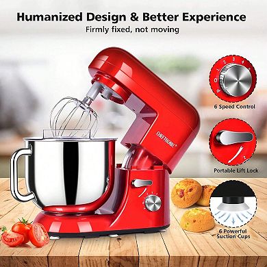 6.9 qt. 6-Speed Tilt-Head Stand Mixer with Powerful Motor, Low Noise