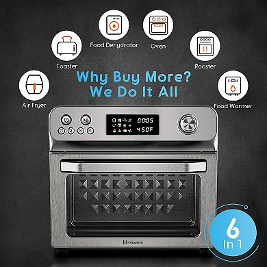 26 qt. 6-In-1 Multi-Functional Toaster Ovens with 3 Tier Cooking System, 10 Cooking Selections