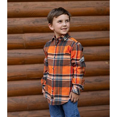 Kids Legendary Whitetails Lumberjack Flannel Button Down Shirt