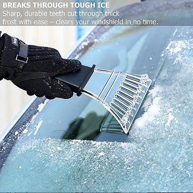 Gardenised Car Ice Scraper with Non-Slip Grip for Quick, Safe Winter Cleaning