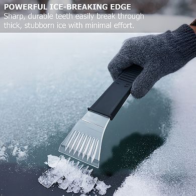 Gardenised Car Ice Scraper with Non-Slip Grip for Quick, Safe Winter Cleaning