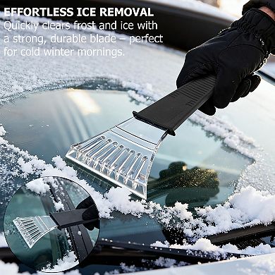 Gardenised Car Ice Scraper with Non-Slip Grip for Quick, Safe Winter Cleaning