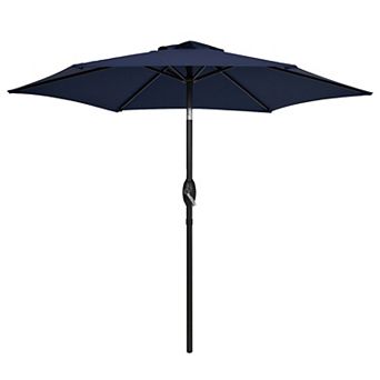 7.5 ft Outdoor Patio Umbrella, Shade Market Umbrella Outside With Crank for Garden, Deck and Pool
