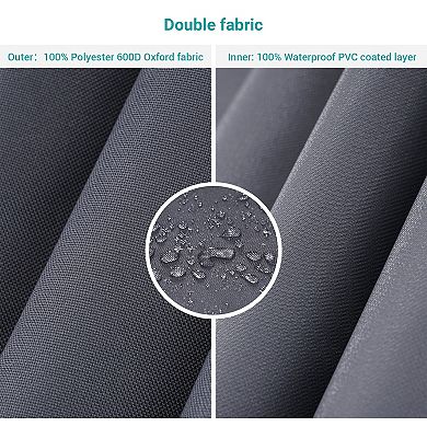 600D UV Patio Umbrella Covers Rainproof for Offset Hanging Cantilever Umbrellas (Fits 9ft-11ft)