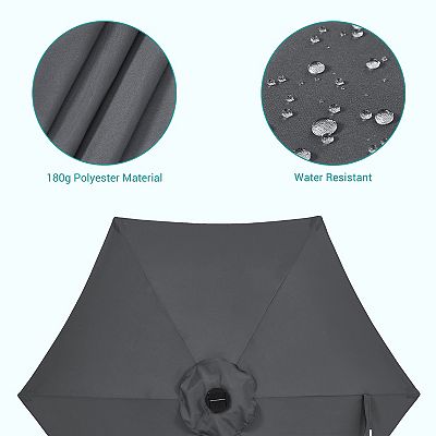 kohl's patio umbrella with lights 9/10/11/12ft Solar LED Square Cantilever built in LED lights 15 ft. Extra-Large Outdoor Market