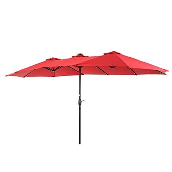 15×9ft LED Double-sided Patio Umbrella - Stylish, Durable, and Sun-Protective