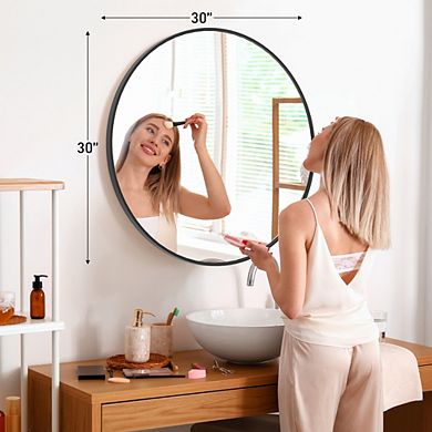Round Wall Mirror 30 Inch Bathroom Vanity Mirror