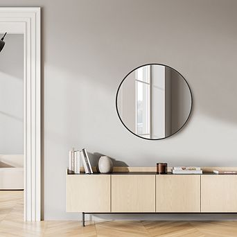 Round Wall Mirror 24 Inch Bathroom Vanity Mirror