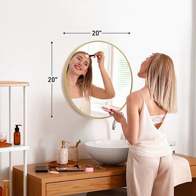 Round Wall Mirror 20 Inch Bathroom Vanity Mirror for Over Sink
