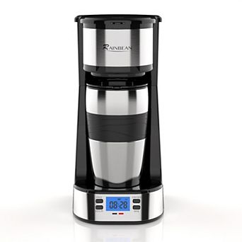 Programmable Coffee Maker with Removable Permanent Filter Basket, Auto Shut-Off, Single-Serve