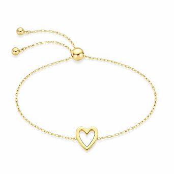 Gold-Tone Cut Out Heart Bracelet