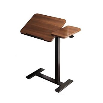Lufeiya Mobile Computer Desk with Wheels, Height Adjustable Rolling Laptop Stand with Tilting Tray