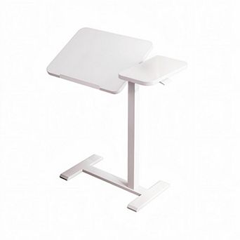 Lufeiya Mobile Computer Desk with Wheels, Height Adjustable Rolling Laptop Stand with Tilting Tray