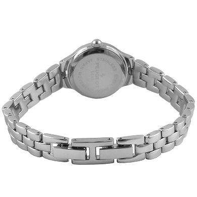 Peugeot Womens 22mm Dial Round Self-Adjust Link Bracelet Watch