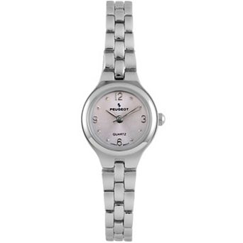 Peugeot Womens 22mm Dial Round Self-Adjust Link Bracelet Watch