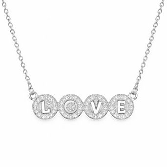 Crystal Love Pendant Necklace