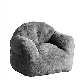 Soft Faux Fur Beanbag Chair Cozy Plush Lounge Chair Sofa for Gaming Relaxing & Reading Floor Seat