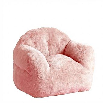 Soft Faux Fur Beanbag Chair Cozy Plush Lounge Chair Sofa for Gaming Relaxing & Reading Floor Seat